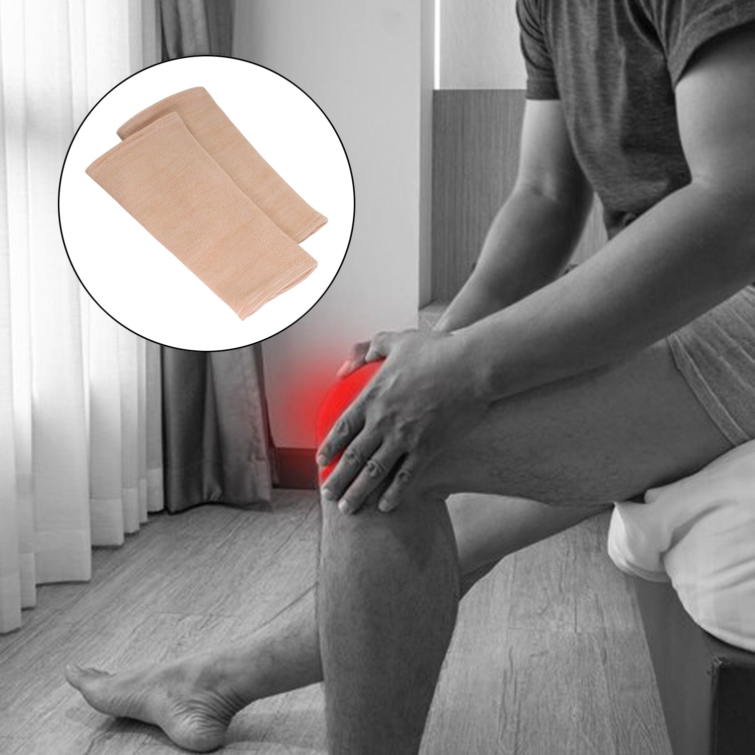 Knee support cap, large size for comfort Knee support cap, large size for comfort
